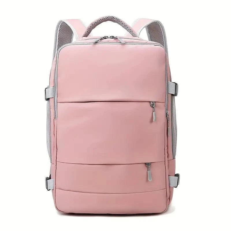 Mochila de viaje rosa 